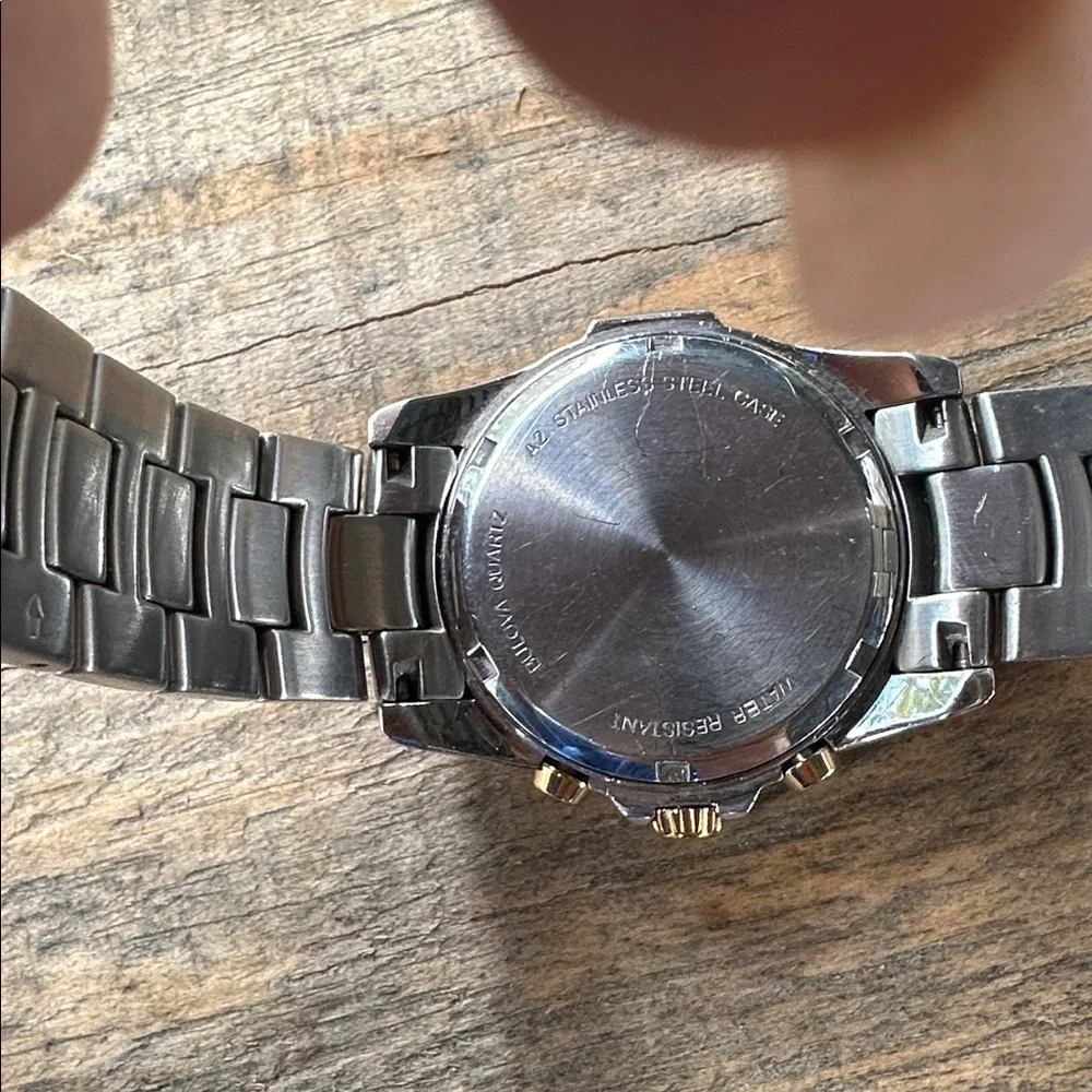 Bulova Men's Two-Tone Silver and Gold Watch